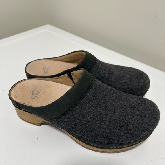 Dansko Shoes - Dansko Bethann Wool Clog Mules Charcoal Gray Size 6.5 - 7 US 37 EU